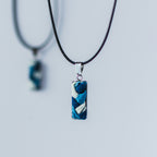 Handwoven Indigo Dyed Fabric Vintage Necklace