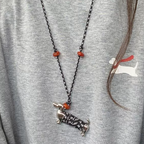 Dachshund Woven Pendant Necklace