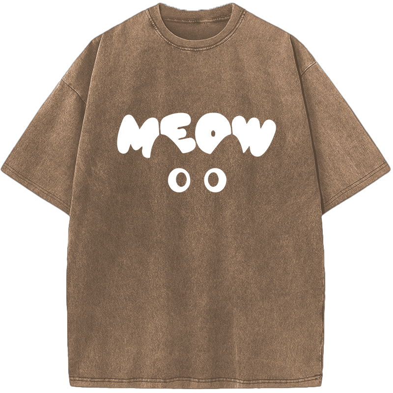 Unisex Just Meow Vintage Washed T-Shirt