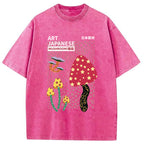 Japanese Art Mushroom Vintage Washed T-Shirt