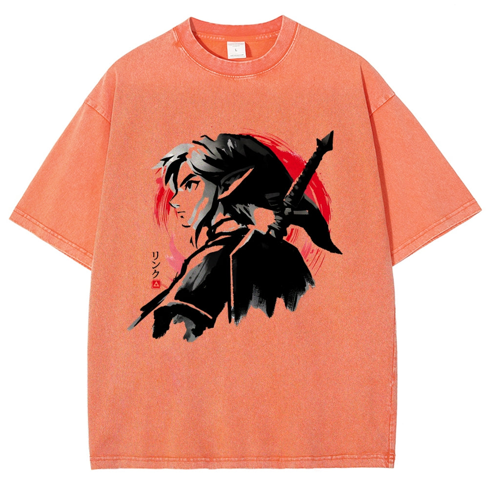Sumi-E Swordsman Vintage Washed T-shirt