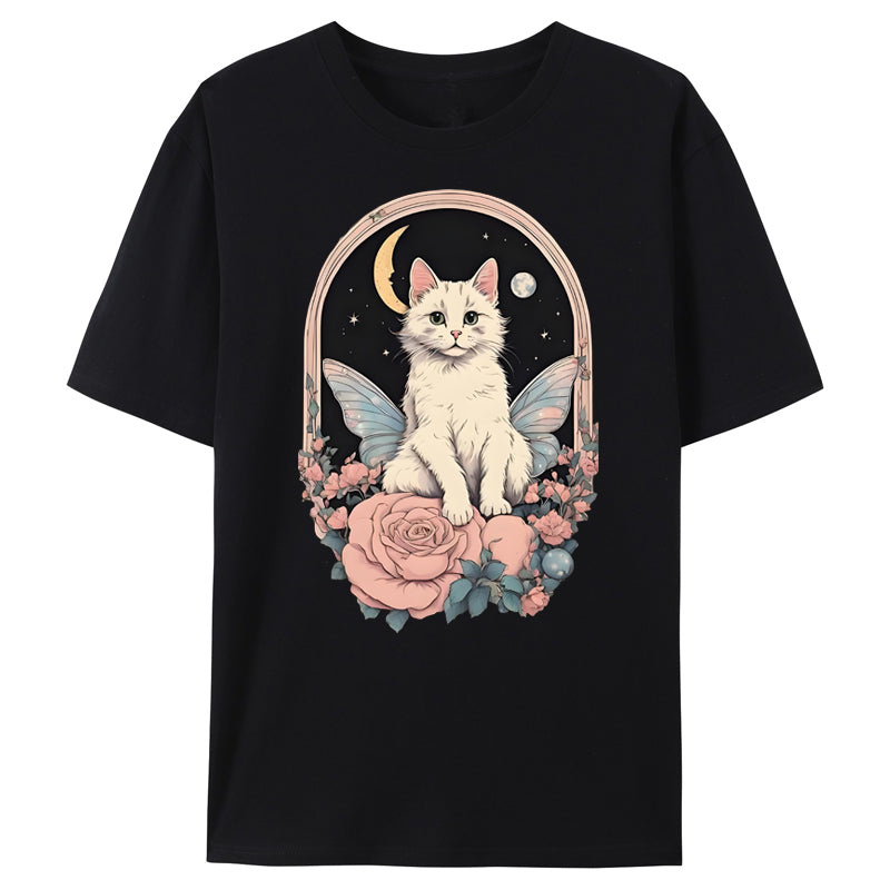 Cat & Rose Classic T-Shirt