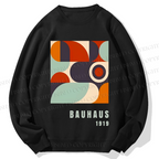 Unisex Bauhaus Geometry Printed Sweatshirt