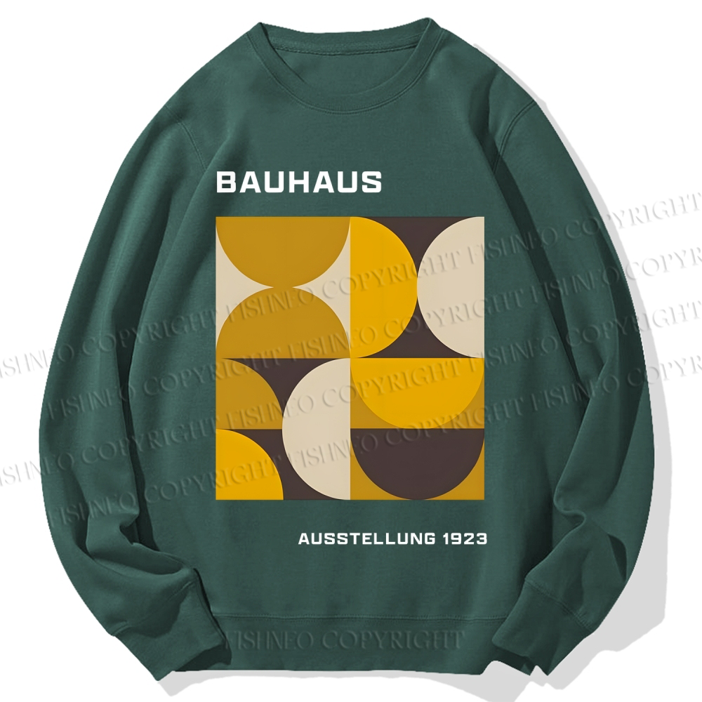 Unisex Bauhaus Geometry Printed Sweatshirt