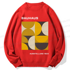 Unisex Bauhaus Geometry Printed Sweatshirt