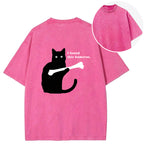 Cat Finds Human Bones Back Washed T-Shirt