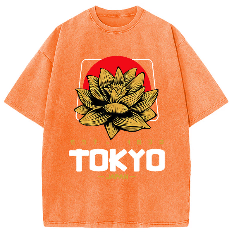 Vintage Tokyo Japan Kanji Souvenir Washed T-Shirt