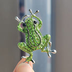 Stylish & Versatile Diamond Frog Pin