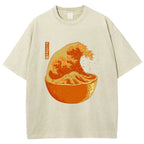 The Great Wave Off Orange Washed T-Shirt