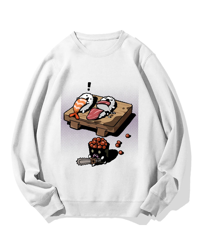 Sushi Chain Saw Massacre Cotton Sweatshirt