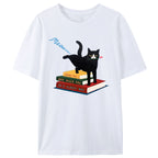 Cat standing on books Classic T-Shirt