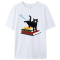 Cat standing on books Classic T-Shirt
