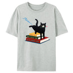Cat standing on books Classic T-Shirt