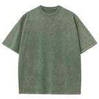 Fish And Fish Bone Washed Vintage Short Sleeves T-Shirt