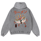 Ramen Vintage Washed Cotton Back Art Hoodie