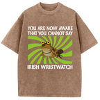 Unisex Irish Wristwatch Printed Washed Tee