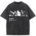 Queue for bathing cats Washed T-Shirt