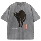 Cat Vintage Washed T-Shirt