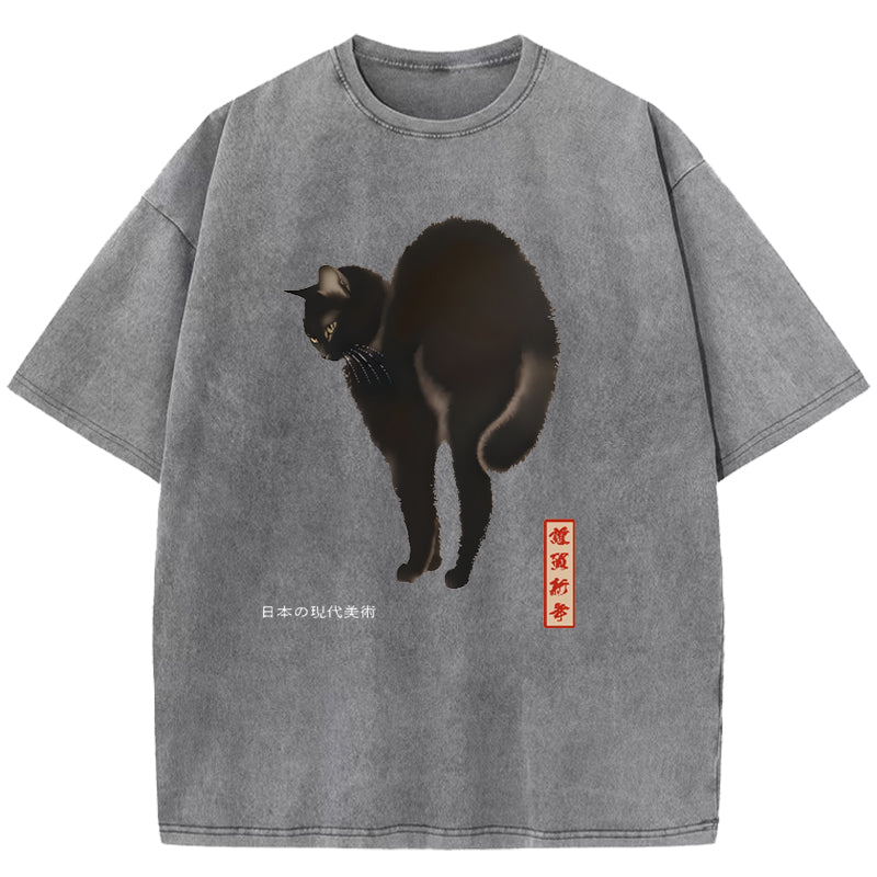 Cat Vintage Washed T-Shirt