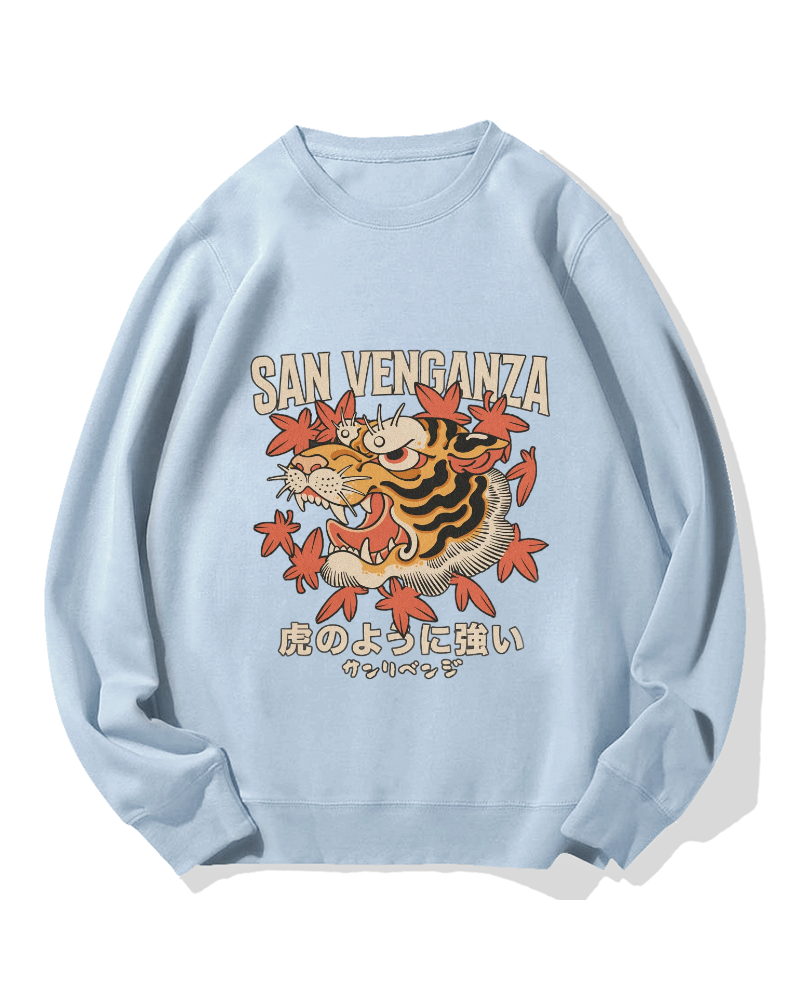 Japanese Ukiyo-eTiger Cotton Sweatshirt