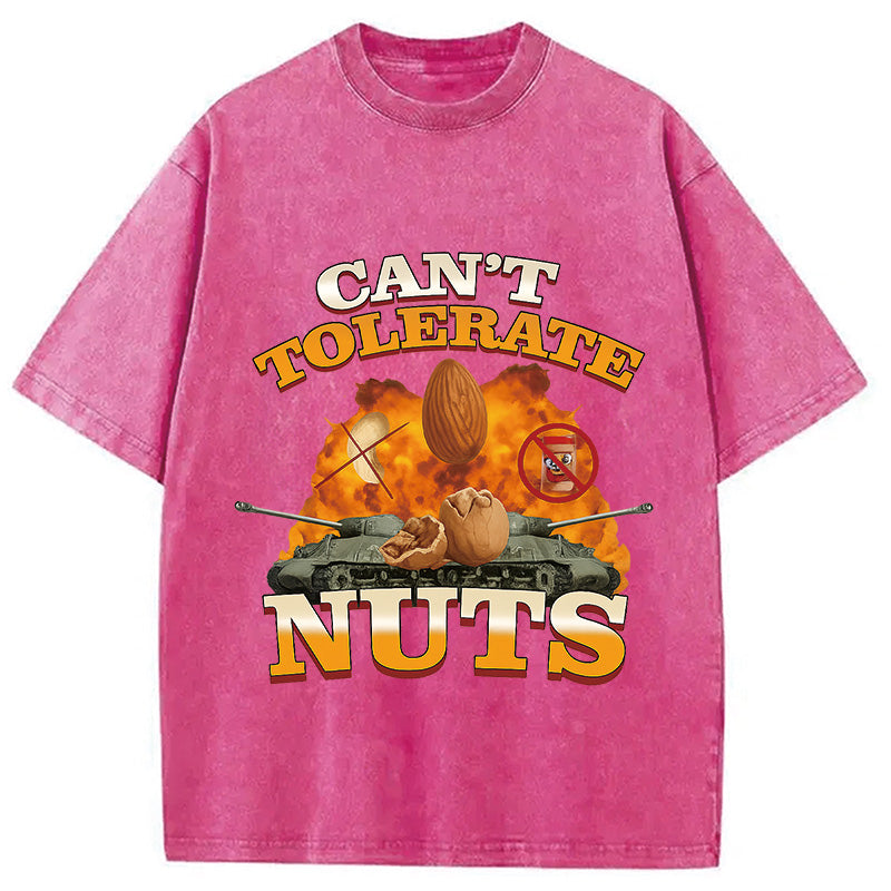 Can't Tolerate Nuts Washed T-Shirt