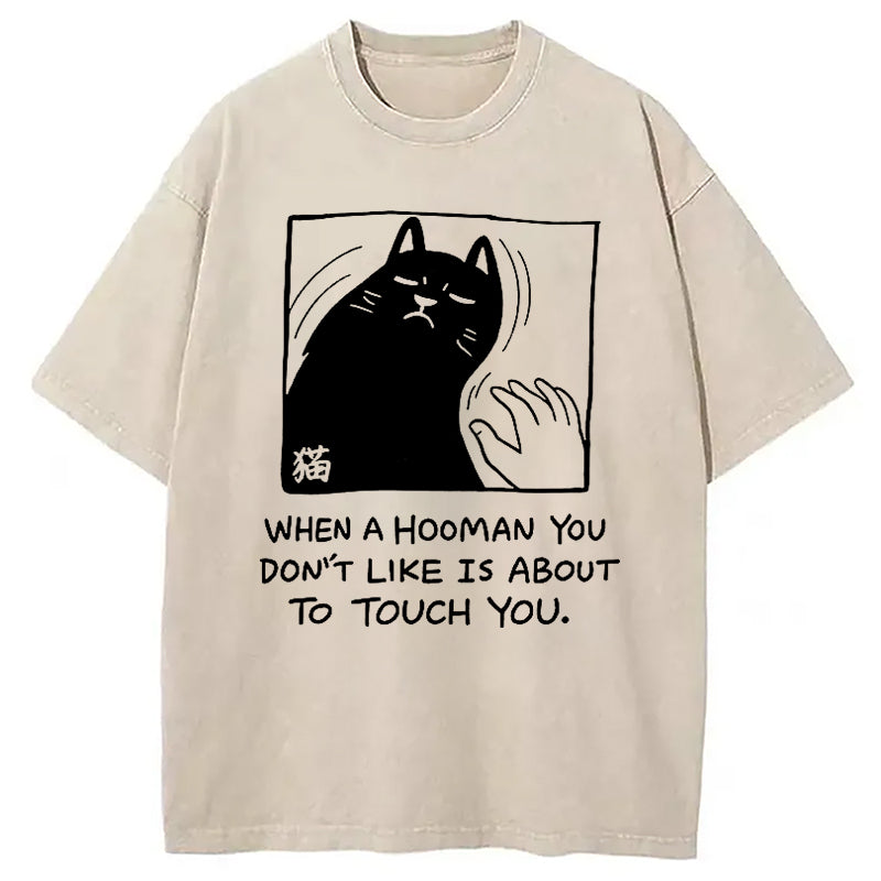 Rebellious Cat Washed T-Shirt