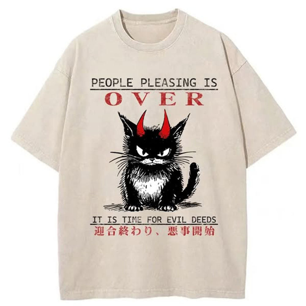 It Is Time For Evil Deeds Washed T-Shirt