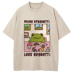 More Spaghetti Less Regretti Frog Washed T-Shirt
