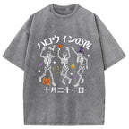 Happy Halloween Japanese Washed T-Shirt