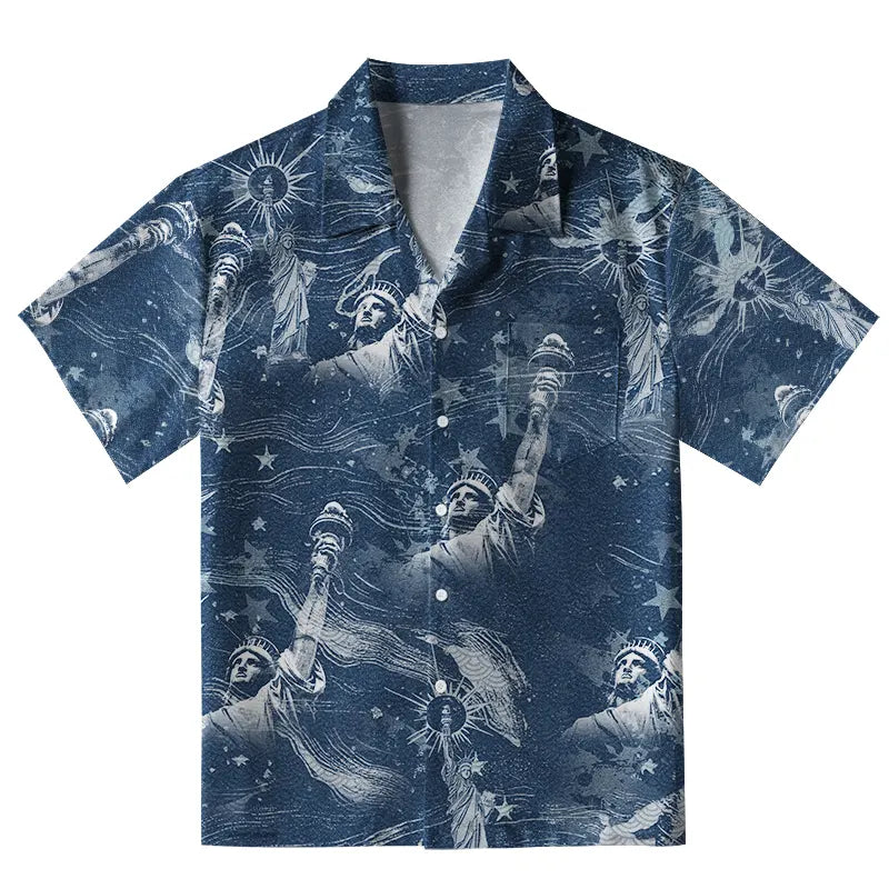 Statue Of Liberty Aloha Hawaiian Shirt