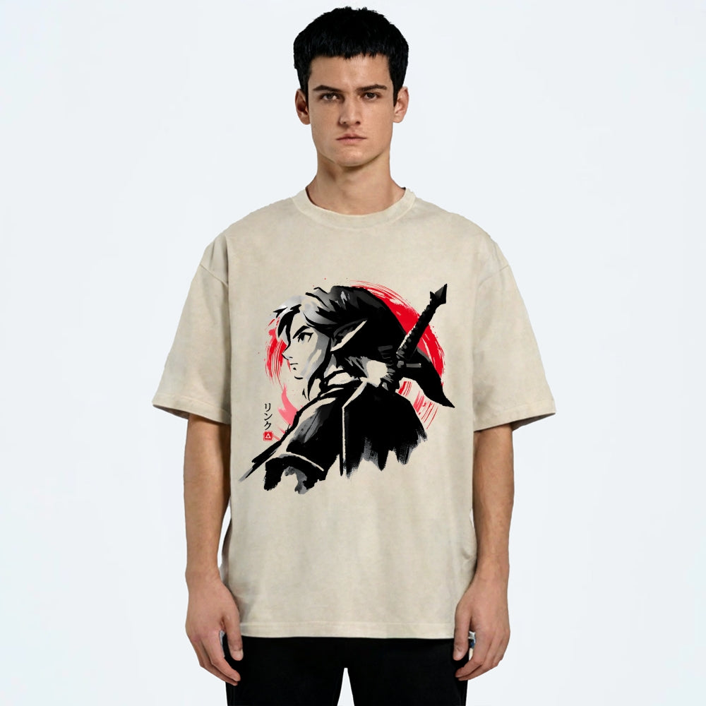 Sumi-E Swordsman Vintage Washed T-shirt