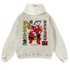 Frog Vintage Washed Cotton Back Art Hoodie