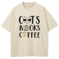 Cats&Books&Coffee Washed T-Shirt