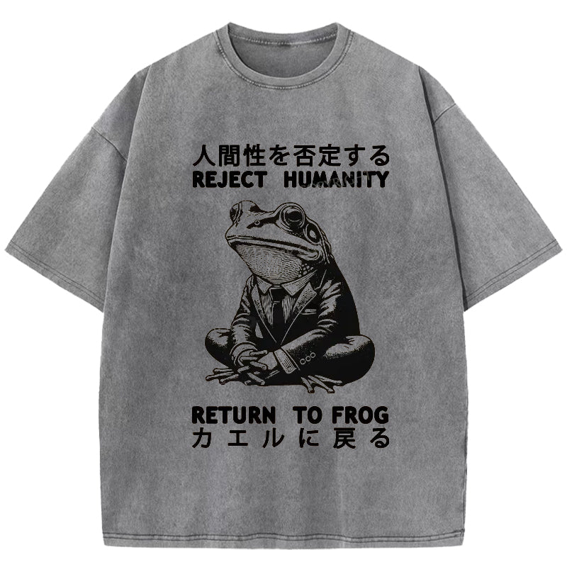 Reject Humanity Work Frog Washed T-Shirt