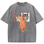 Cat Self Portrait Washed T-Shirt