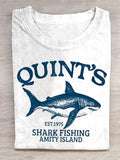 Quint's Shark Fishing Amity Island Graphic Print Unisex Classic T-shirt