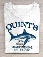 Quint's Shark Fishing Amity Island Graphic Print Unisex Classic T-shirt