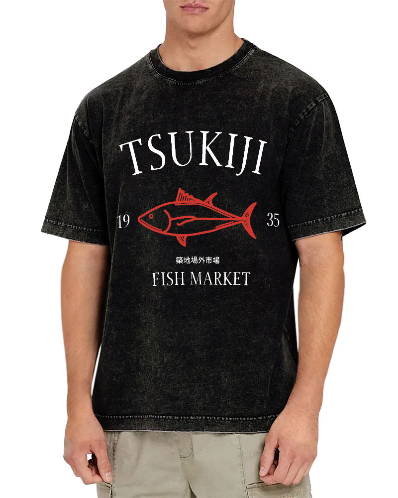Japan's Tsukiji Off Market Vintage Washed T-shirt