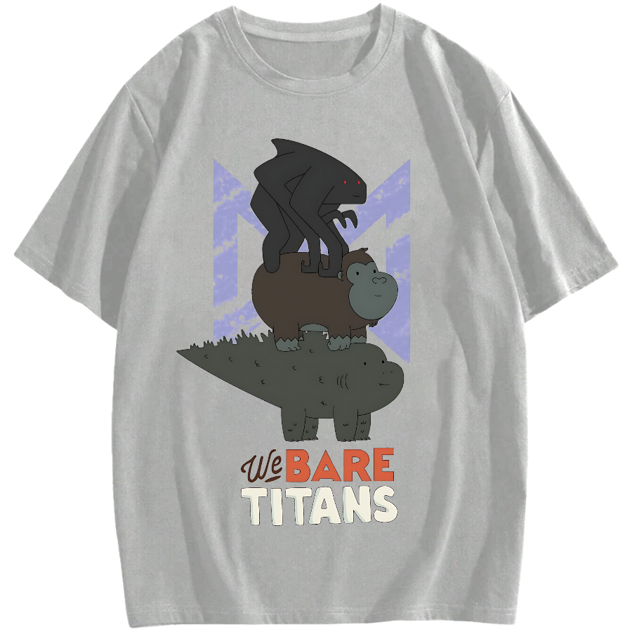 We Bare Titans Cute Monsters Japanese Cotton casual T-shirt
