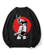 Hinomaru and Japanese samurai Cotton Sweatshirt