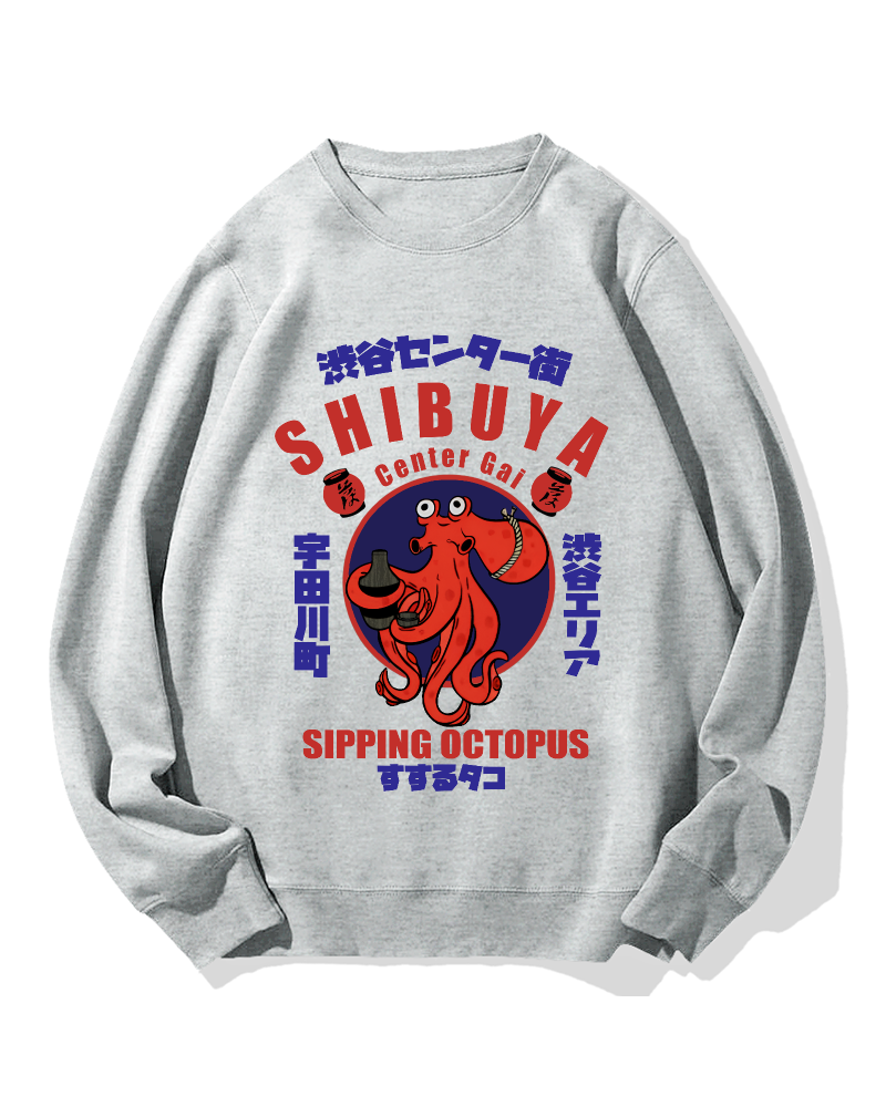 Shibuya Center Street Octopus Cotton Sweatshirt