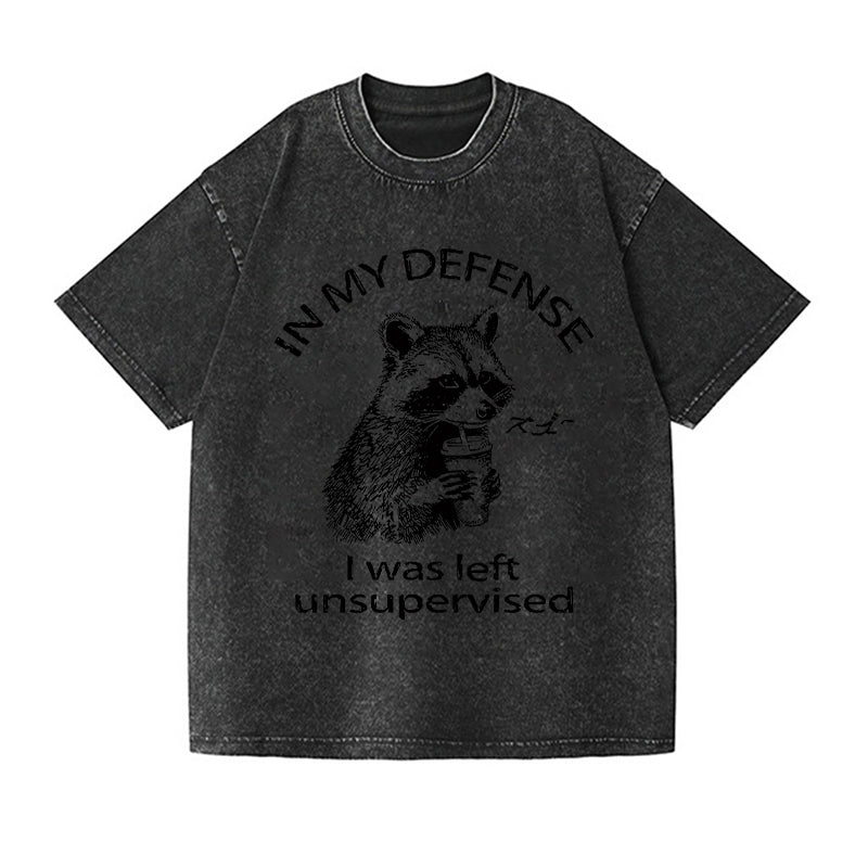 Left Unsupervised Raccoon Washed T-Shirt