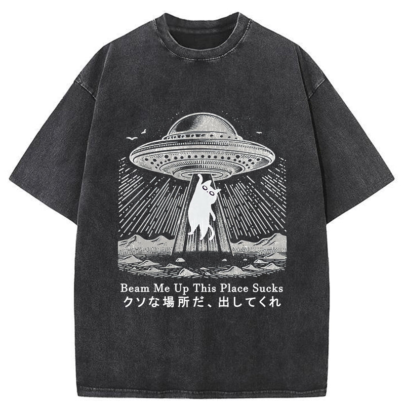 Unisex Please Take Me Away Washed T-Shirt