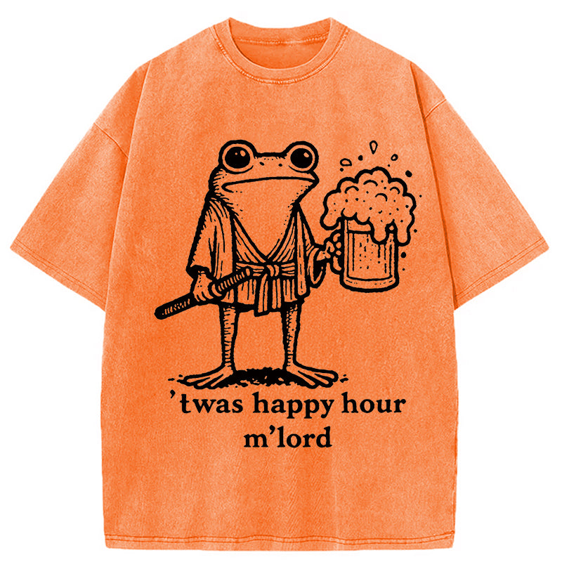 Happy Hour Frog Washed T-Shirt
