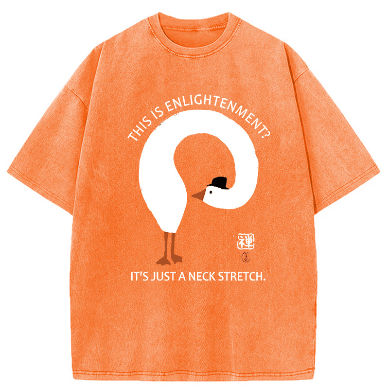 Funny Neck Stretch Of Zen Washed T-Shirt