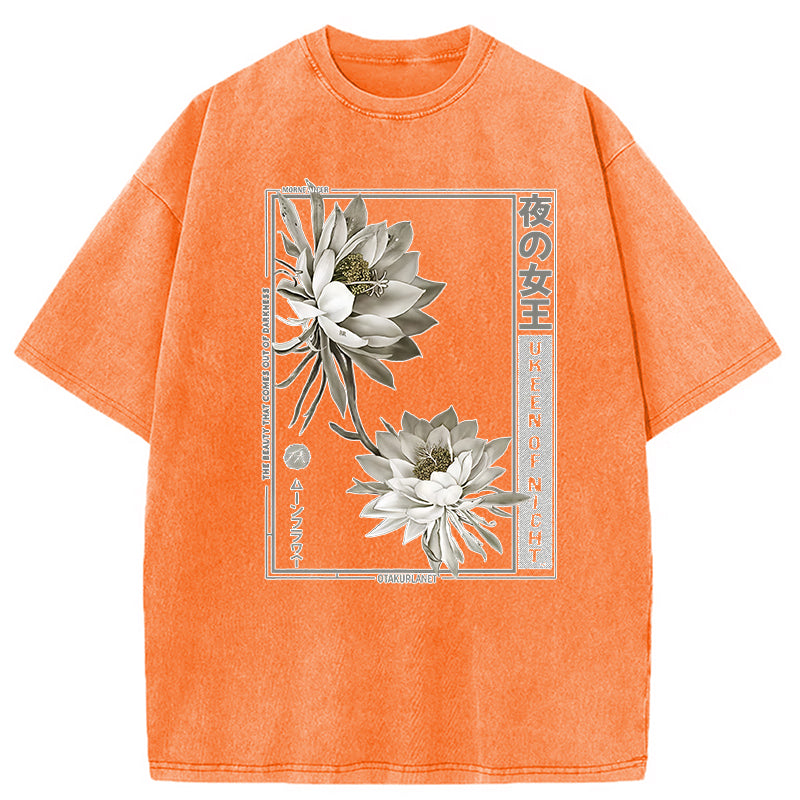Japanese Epiphyllum Washed T-Shirt