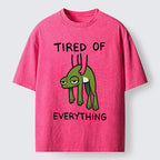 Unisex Tired Of Everything Frog Washed T-Shirt