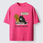Unisex Cat Wants To Do A Physics Experiment Washed T-Shirt