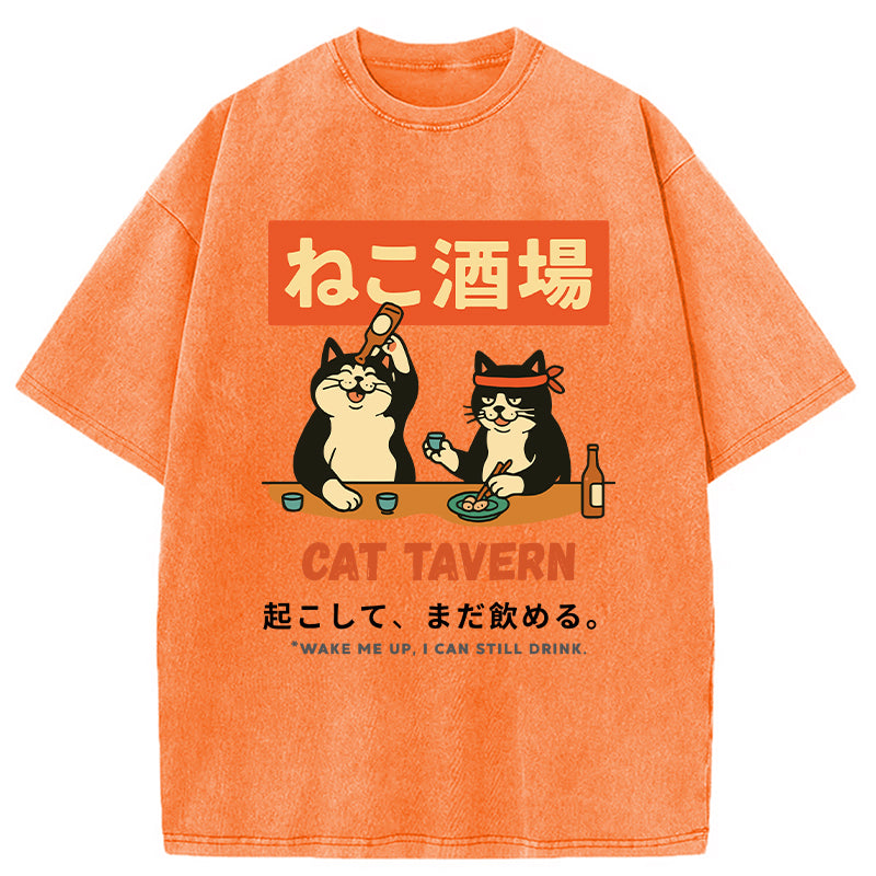 Cat Tavern Washed T-Shirt