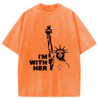 I'm With Her Washed T-Shirt